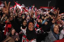 Photo by Mohamed Abd El Ghany - Women protestors in Tahrir Square, Egypt 2013.